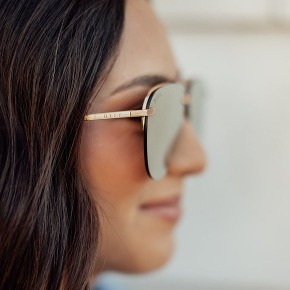 DIFF EyewearTahoe Brushed Gold Bronze Mirror - Picture 6 of 8